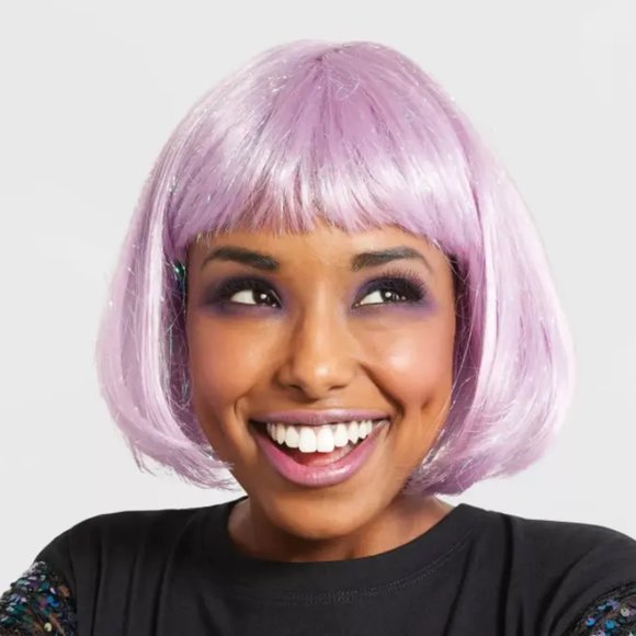Hyde and Eek! Boutique Adult Shimmer Bob Wig Light Purple Lavender OSFM NWT - Picture 1 of 5
